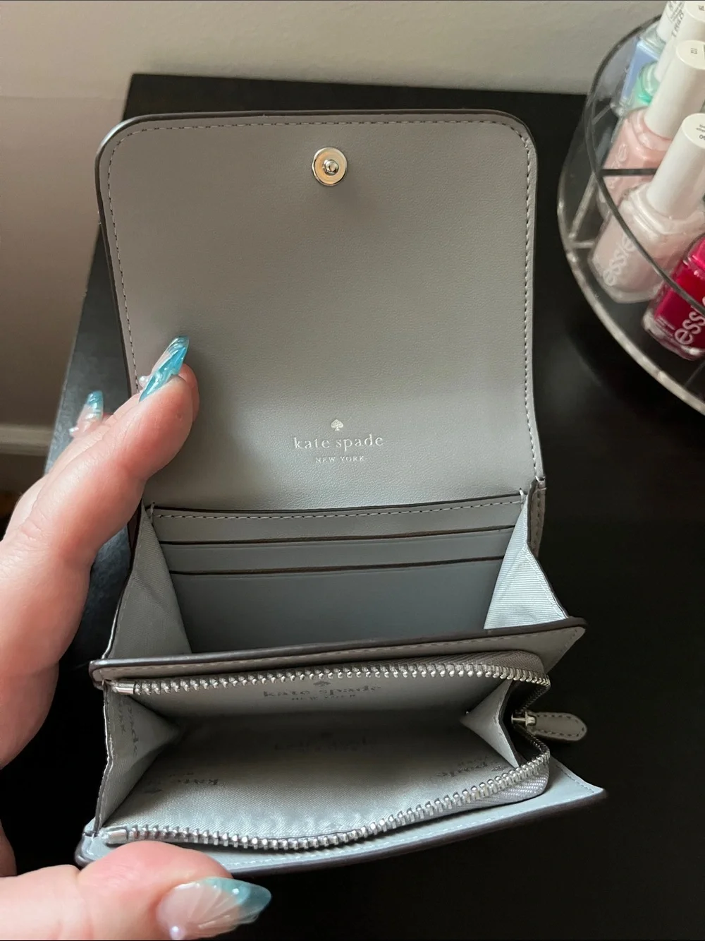 kate spade Pebbled Leather Compact Wallet